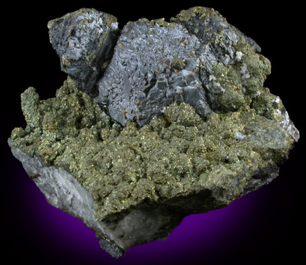 Sphalerite on Chalcopyrite from Laxey, Isle of Man, England