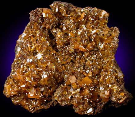 Wulfenite on Descloizite from Mina Ahumada, Sierra de Los Lamentos, Chihuahua, Mexico