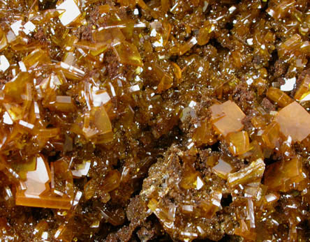 Wulfenite on Descloizite from Mina Ahumada, Sierra de Los Lamentos, Chihuahua, Mexico