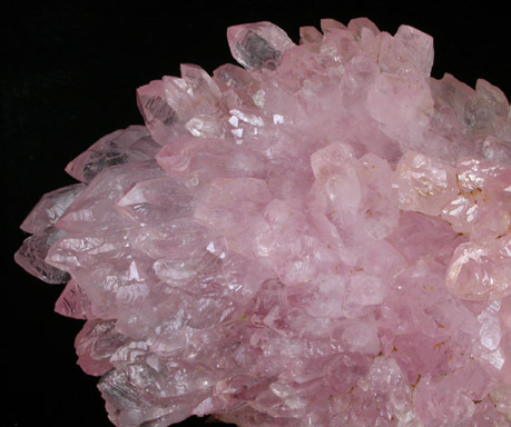 Quartz var. Rose Quartz Crystals from Lavra Berilo Branco, Minas Gerais, Brazil