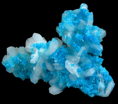 Cavansite on Stilbite from Wagholi Quarry, Maharashtra, India