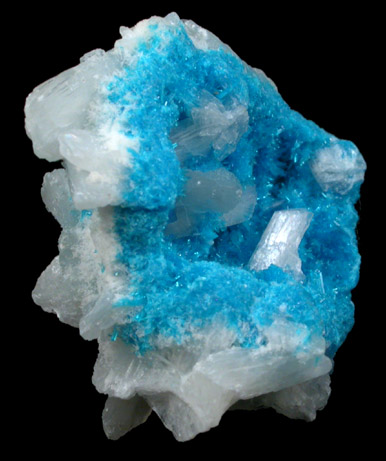 Cavansite on Stilbite from Wagholi Quarry, Maharashtra, India