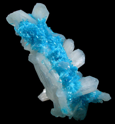 Cavansite on Stilbite from Wagholi Quarry, Maharashtra, India