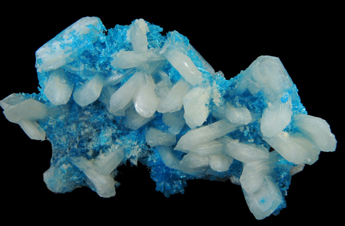 Cavansite with Stilbite-Ca from Wagholi Quarry, Maharashtra, India