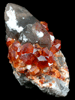 Spessartine Garnet and Hyalite Opal on Smoky Quartz from Putian, Tongbei-Yunling District, Fujian Province, China