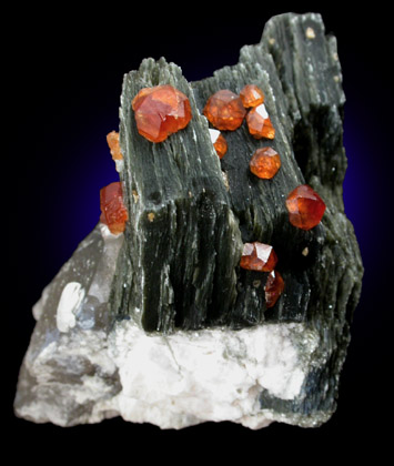 Spessartine Garnet on Muscovite from Putian, Tongbei-Yunling District, Fujian Province, China