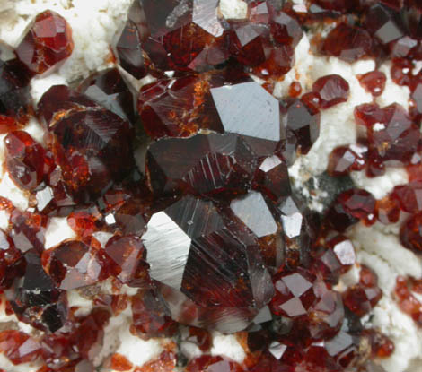 Spessartine Garnet on Microcline with Quartz and Hyalite Opal from Putian, Tongbei-Yunling District, Fujian Province, China