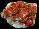 Spessartine Garnet with Hyalite Opal and Smoky Quartz from Putian, Tongbei-Yunling District, Fujian Province, China