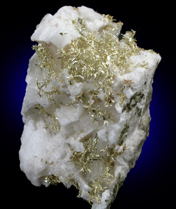 Gold (fine wire crystals) from Olinghouse Mine, 6030 bench, 813 pit, Washoe County, Nevada