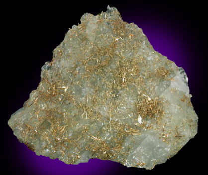 Gold (fine wire crystals) from Olinghouse Mine, 6030 bench, 813 pit, Washoe County, Nevada