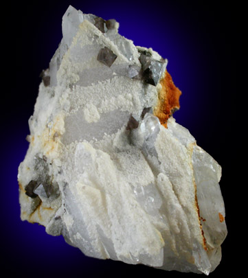 Scheelite on Quartz from Yaogangxian Mine, Nanling Mountains, Hunan Province, China