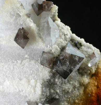 Scheelite on Quartz from Yaogangxian Mine, Nanling Mountains, Hunan Province, China