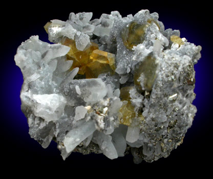 Barite on Quartz from Black Cloud Mine, Leadville District, Lake County, Colorado