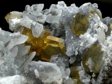 Barite on Quartz from Black Cloud Mine, Leadville District, Lake County, Colorado