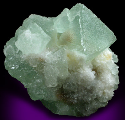 Fluorite with Quartz from Homestake Mine, Oatman District, Mohave County, Arizona