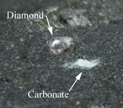 Diamond in Kimberlite from Red Flag #2 Mine, Mengyin, Shandong Province, China