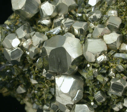 Pyrite with Epidote from Karzamkul Mine, 90 km from Rudniy, Kazakhstan