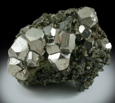 Pyrite with Epidote from Karzamkul Mine, 90 km from Rudniy, Kazakhstan