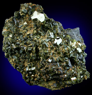 Pyrite with Epidote from Karzamkul Mine, 90 km from Rudniy, Kazakhstan