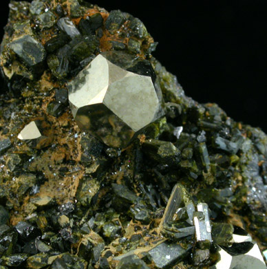 Pyrite with Epidote from Karzamkul Mine, 90 km from Rudniy, Kazakhstan