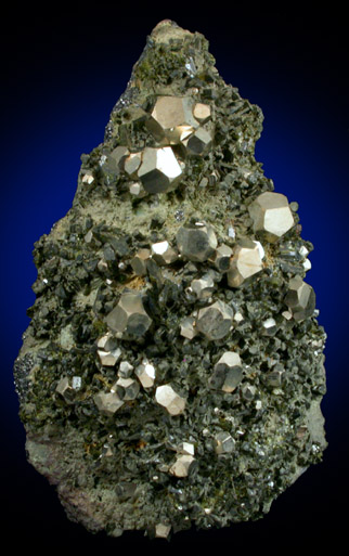 Pyrite with Epidote from Karzamkul Mine, 90 km from Rudniy, Kazakhstan