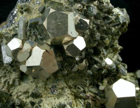 Pyrite with Epidote from Karzamkul Mine, 90 km from Rudniy, Kazakhstan