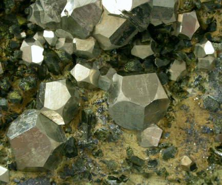 Pyrite with Epidote from Karzamkul Mine, 90 km from Rudniy, Kazakhstan