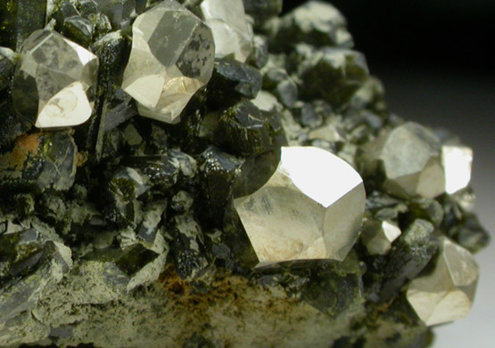 Pyrite with Epidote from Karzamkul Mine, 90 km from Rudniy, Kazakhstan