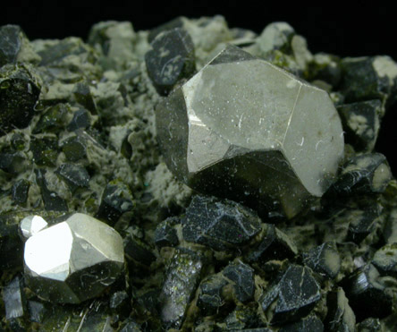 Pyrite with Epidote from Karzamkul Mine, 90 km from Rudniy, Kazakhstan