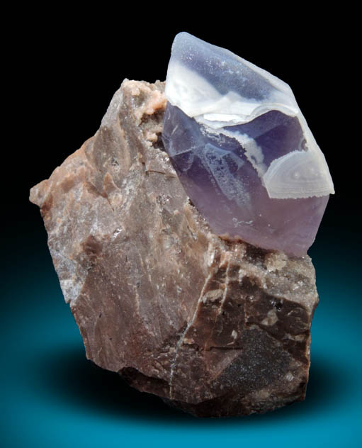Quartz var. Amethyst with Hyalite Opal from Balkhash Lake, near Preozersk, Karaganda Oblast, Kazakhstan