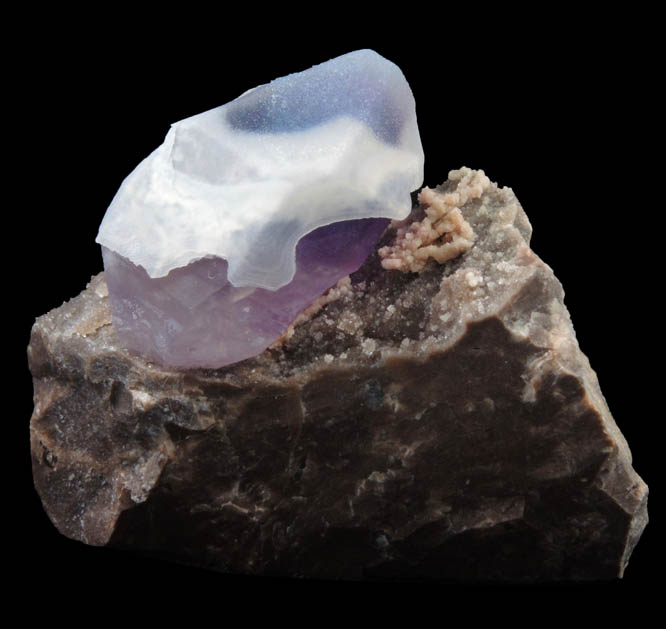 Quartz var. Amethyst with Hyalite Opal from Balkhash Lake, near Preozersk, Karaganda Oblast, Kazakhstan