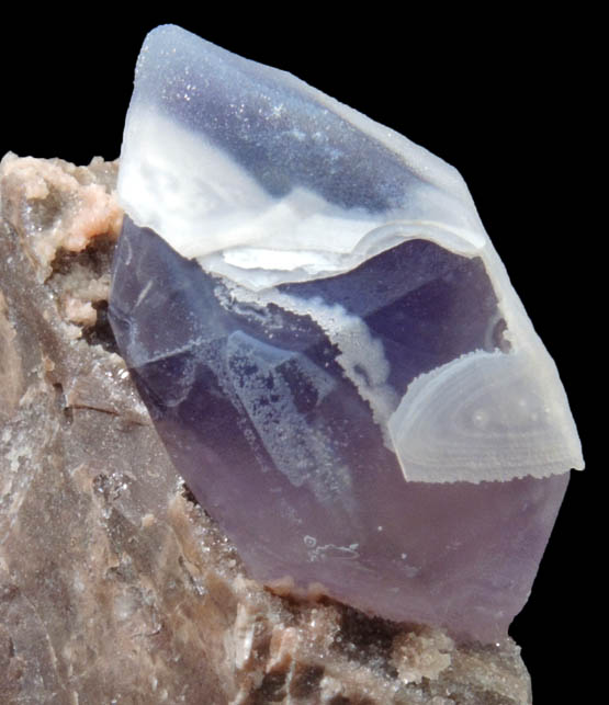 Quartz var. Amethyst with Hyalite Opal from Balkhash Lake, near Preozersk, Karaganda Oblast, Kazakhstan