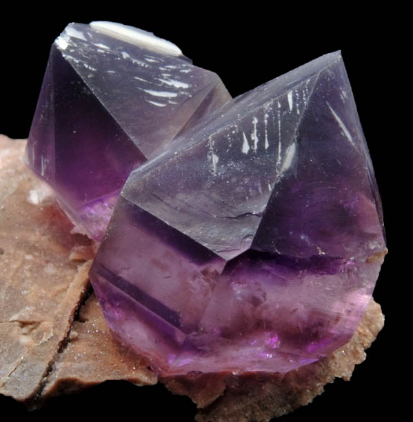 Quartz var. Amethyst with Hyalite Opal from Balkhash Lake, near Preozersk, Karaganda Oblast, Kazakhstan