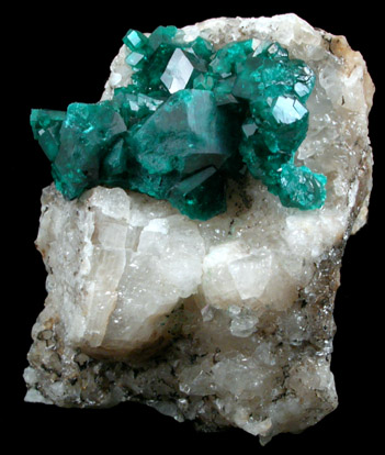 Dioptase from Altyn-Tyube, 66 km east of Karagandy, Karaganda Oblast', Kazakhstan (Type Locality for Dioptase)