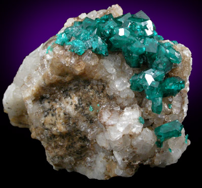 Dioptase from Altyn-Tyube, 66 km east of Karagandy, Karaganda Oblast', Kazakhstan (Type Locality for Dioptase)