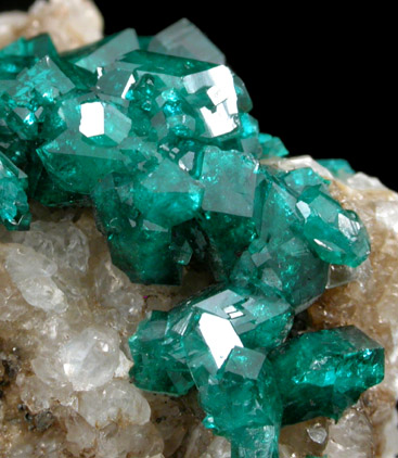 Dioptase from Altyn-Tyube, 66 km east of Karagandy, Karaganda Oblast', Kazakhstan (Type Locality for Dioptase)