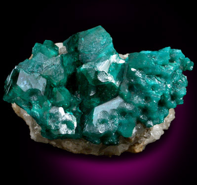 Dioptase from Altyn-Tyube, 66 km east of Karagandy, Karaganda Oblast', Kazakhstan (Type Locality for Dioptase)