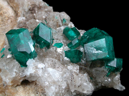 Dioptase from Altyn-Tyube, 66 km east of Karagandy, Karaganda Oblast', Kazakhstan (Type Locality for Dioptase)