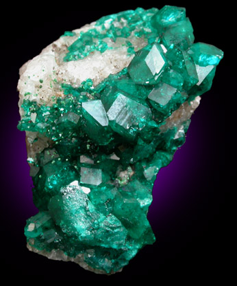 Dioptase from Altyn-Tyube, 66 km east of Karagandy, Karaganda Oblast', Kazakhstan (Type Locality for Dioptase)