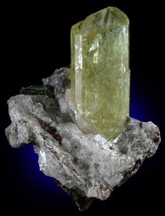 Fluorapatite in Quartz from Cerro de Mercado, Durango, Mexico