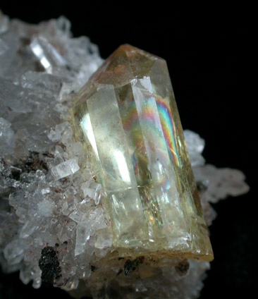 Fluorapatite in Quartz from Cerro de Mercado, Durango, Mexico