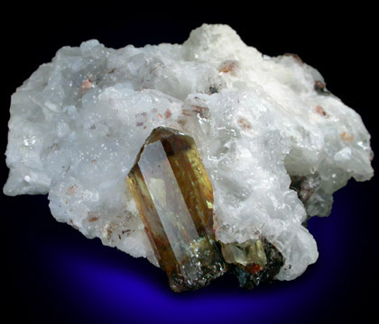 Fluorapatite in Quartz from Cerro de Mercado, Durango, Mexico