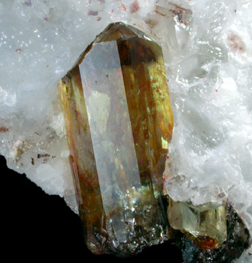Fluorapatite in Quartz from Cerro de Mercado, Durango, Mexico