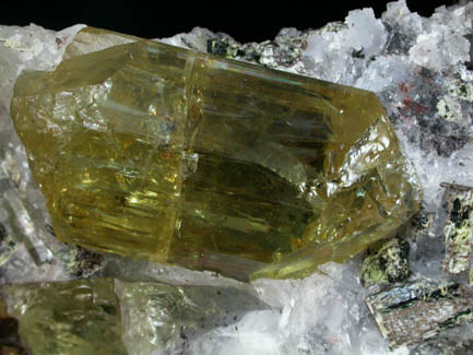 Fluorapatite in Quartz from Cerro de Mercado, Durango, Mexico