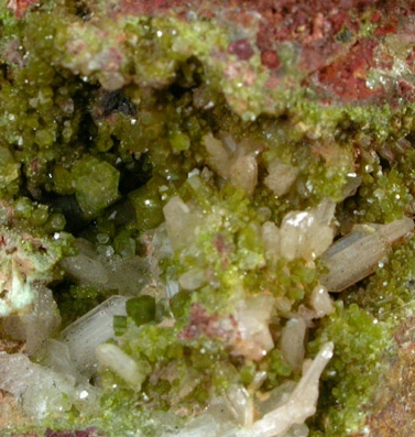 Pyromorphite with Cerussite from Susanna Mine, Leadhills, Lanarkshire, Scotland