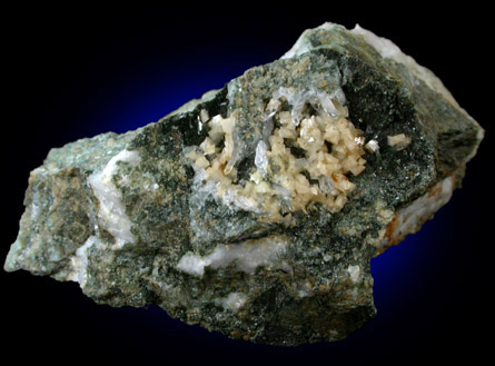 Millerite, Calcite, Quartz from Greystones Quarry, Levant, Cornwall, England