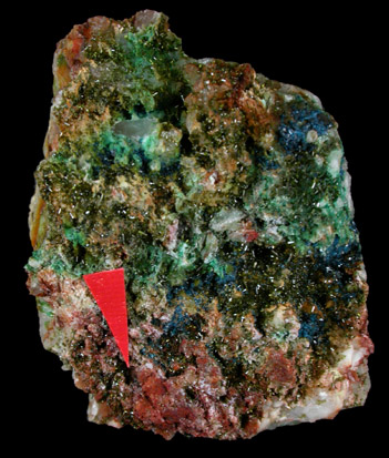Clinoclase and Olivenite from Wheal Gorland, St. Day, Cornwall, England (Type Locality for Clinoclase)