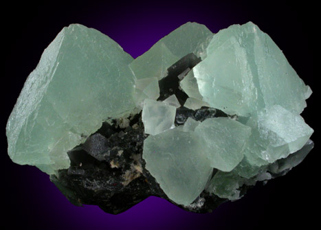 Fluorite on Fluorite from Xianghualing Cassiterite Mine, 32 km north of Linwu, Hunan Province, China