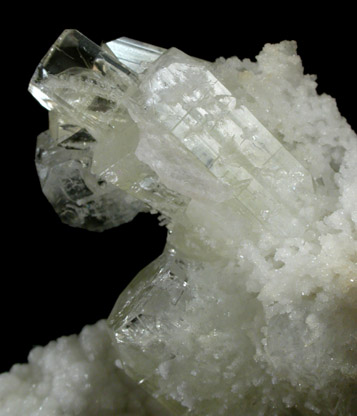 Apophyllite on Quartz from Bombay Quarry, Mumbai (Bombay), Maharastra, India