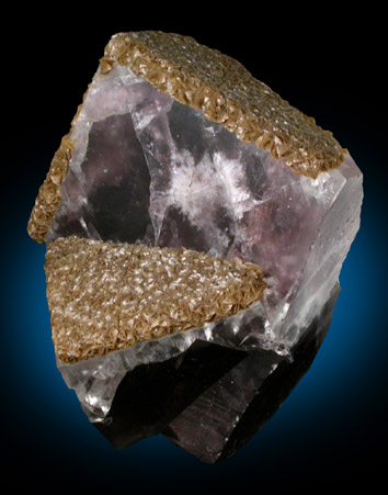 Fluorite (twinned crystals) with Siderite from Boltsburn Mine, Rookhope, County Durham, England